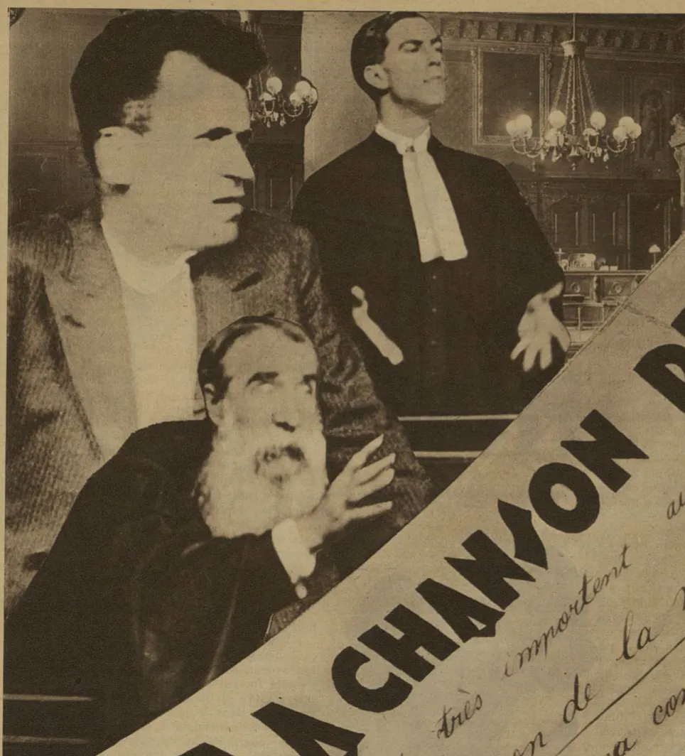 Me Henri Géraud et Me Marcel Roger, dans le montage consacré à la défense de Gorguloff.