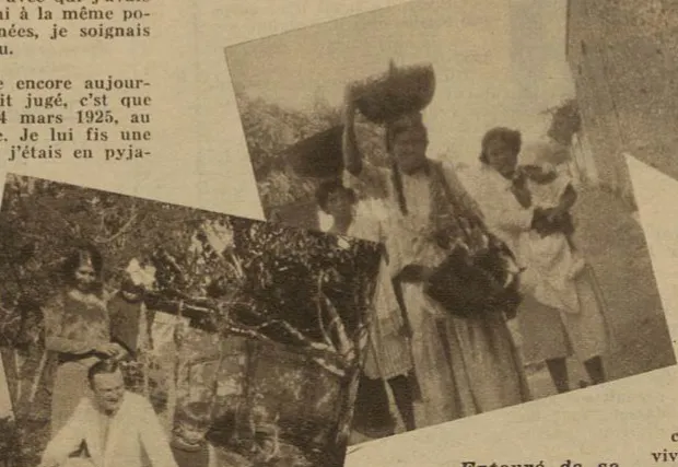 Bougrat parmi des pêcheurs de Margarita, présentés comme ses anciens patients.