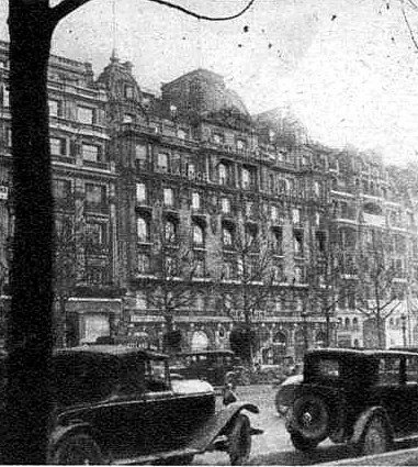 Le Claridge, quitté par Stavisky le 23 décembre.