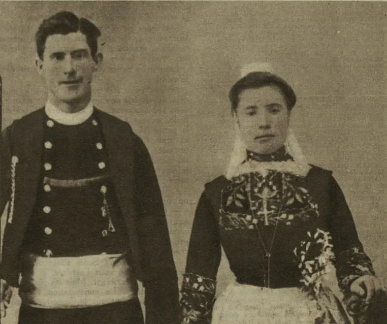 Guillaume Seznec et son épouse, photographiés à Morlaix.
