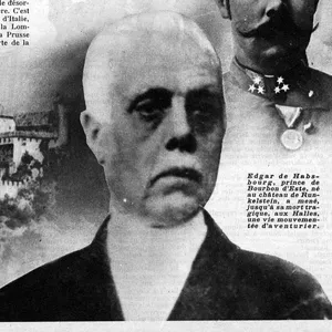 Portrait de Edgar de Bourbon dans le journal