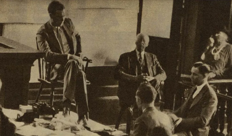 Charles Lindbergh pendant les débats de Flemington.