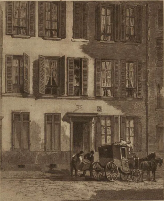 Le 3, rue Tronson-Ducoudray, représenté par une gravure de presse.