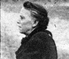 Marie Frézard pendant la reconstitution.