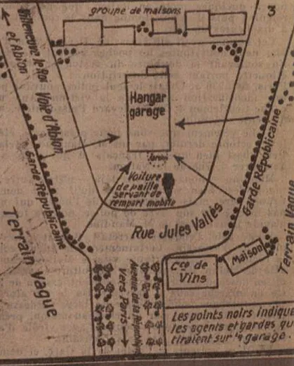 Le plan du siège de Choisy, publié avec le reportage.