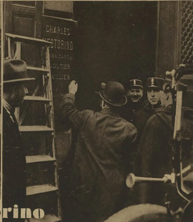 Rue Saint-Augustin, lors de la reconstitution du crime.