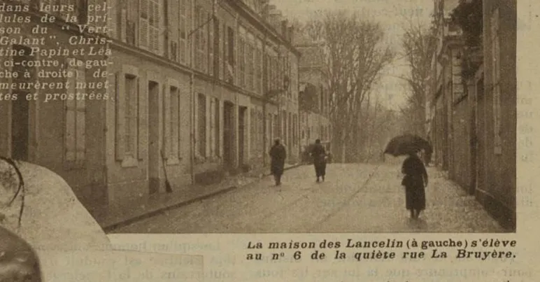 La rue de la maison Lancelin, photographiée pour le reportage de février 1933.