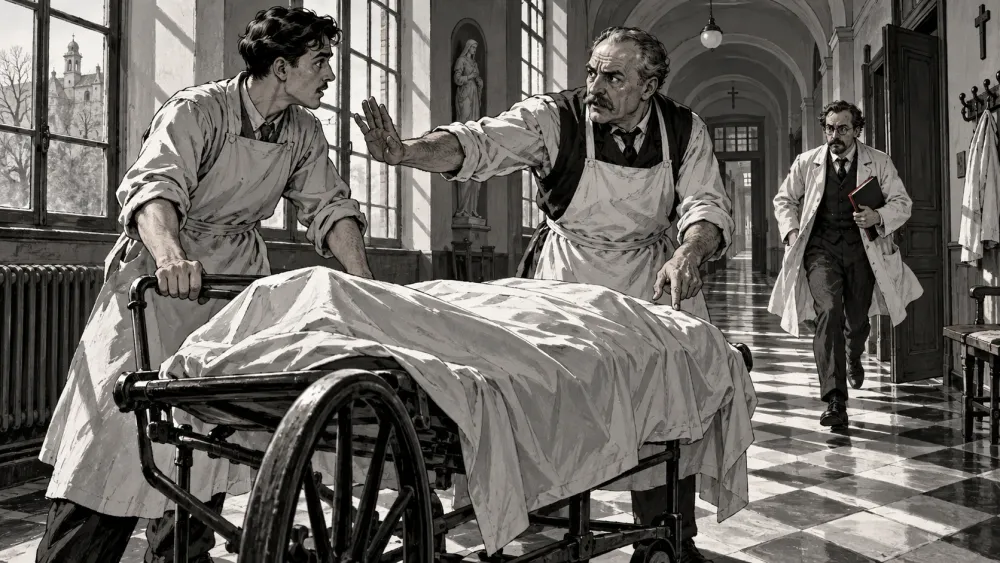 Illustration contemporaine du chapitre « Les morts du pavillon 3 »